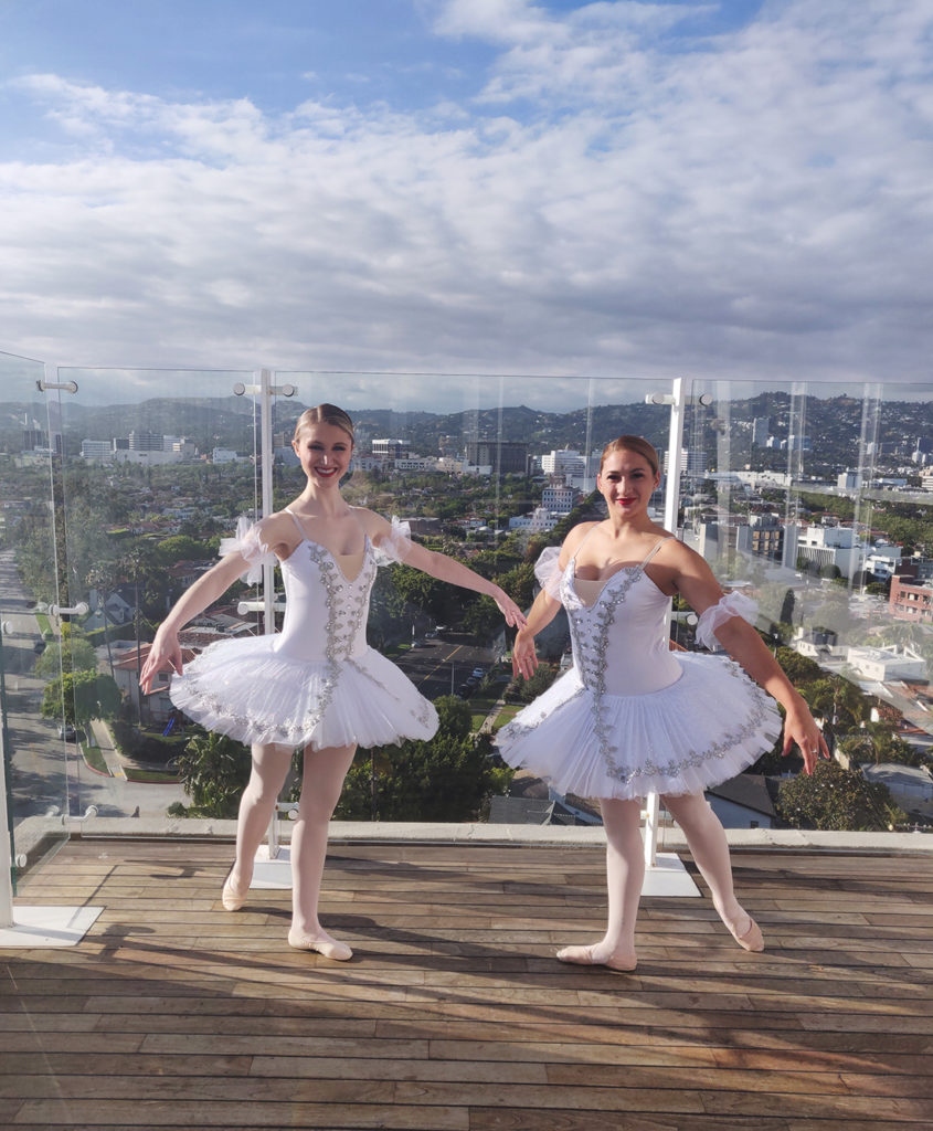 Ballet dancers at a wedding in los angeles